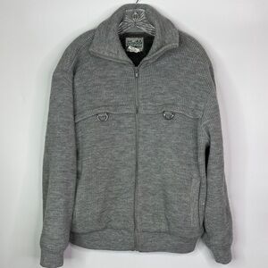 Vintage Outdoor Exchange Gray Thick Fleece Lined Full Zip Sweatshirt Size Large